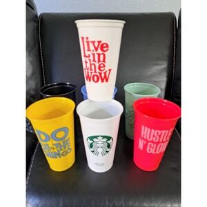 Starbucks 16oz Reusable Cups From 2012 With Lids Set of 7